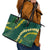 Hawaii Puakenikeni - Maile Lei Leather Tote Bag Sage Green