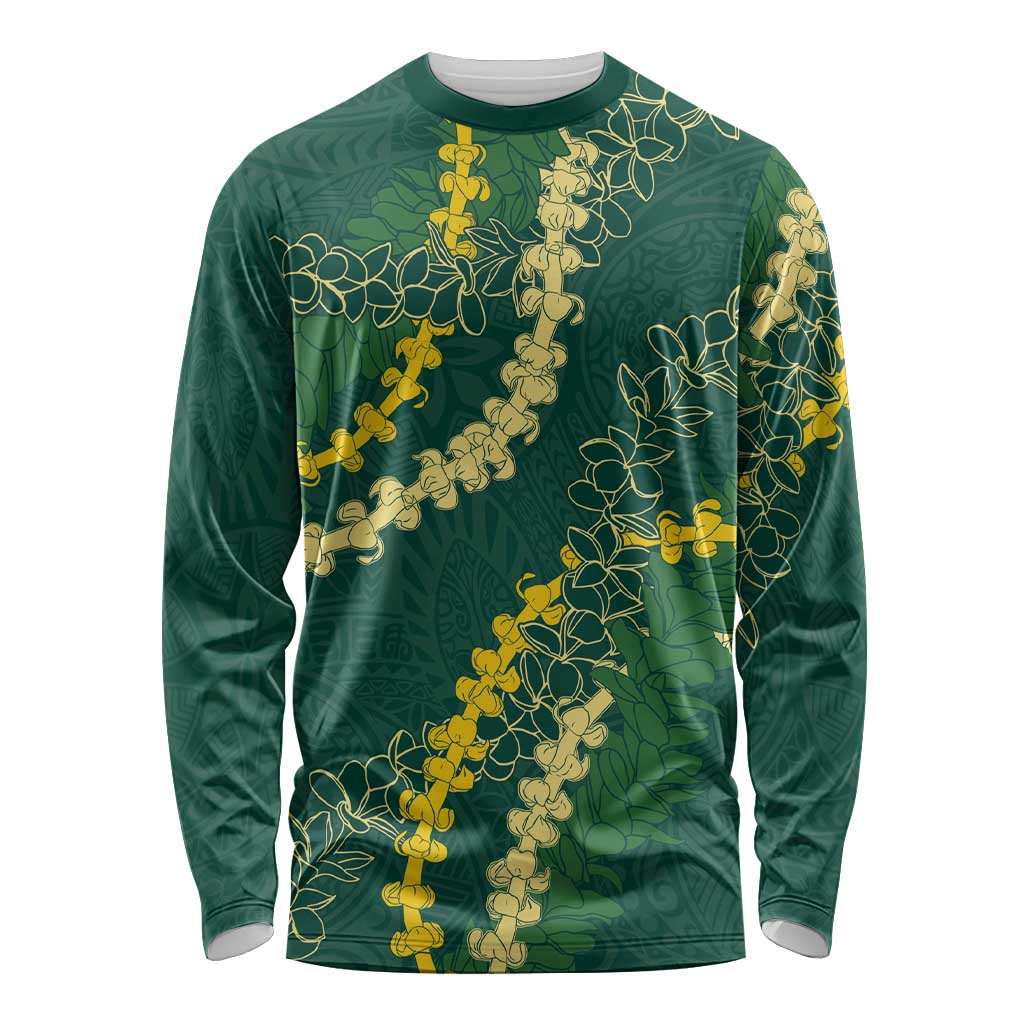 Hawaii Puakenikeni - Maile Lei Long Sleeve Shirt Sage Green