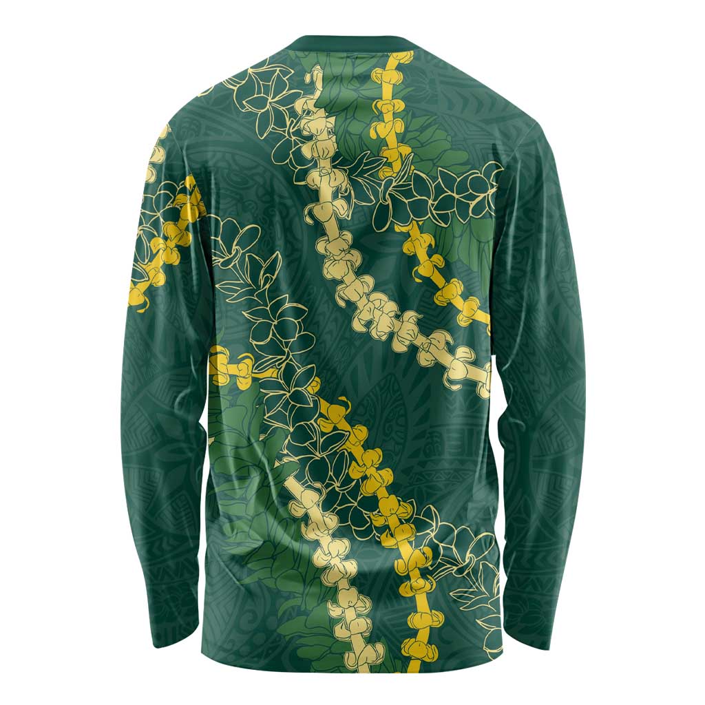 Hawaii Puakenikeni - Maile Lei Long Sleeve Shirt Sage Green
