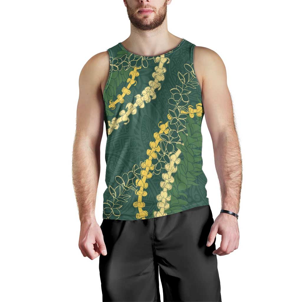 Hawaii Puakenikeni - Maile Lei Men Tank Top Sage Green