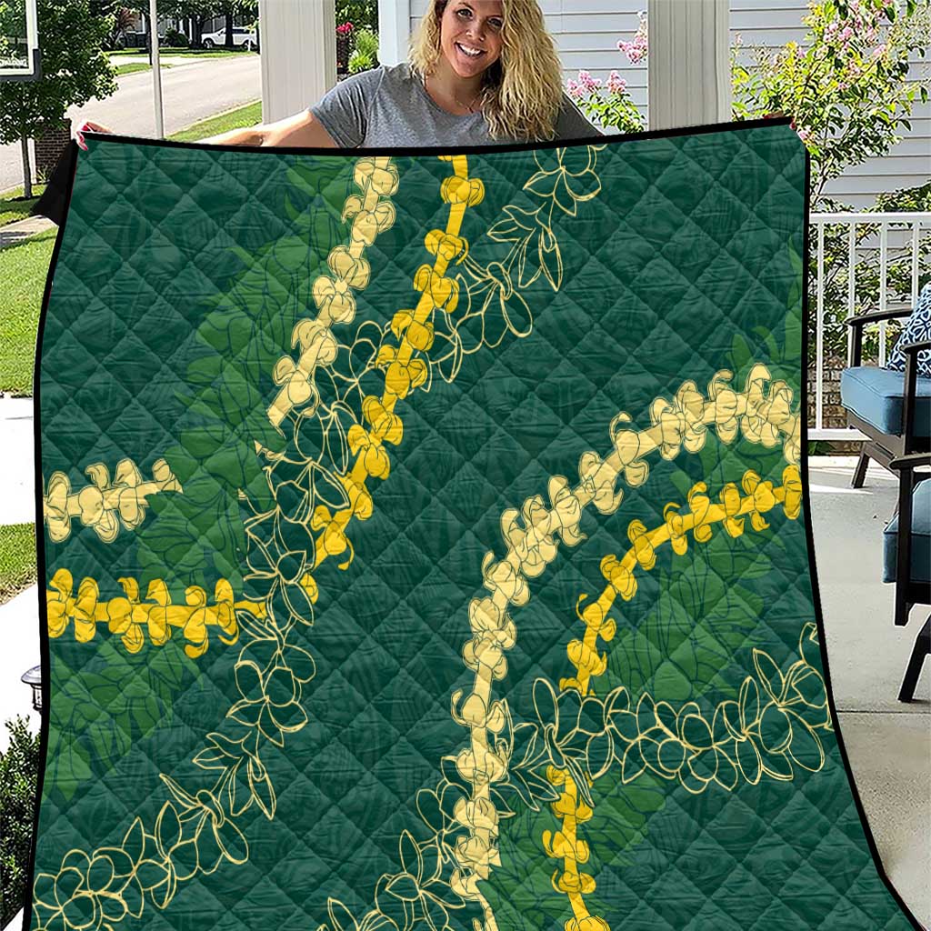 Hawaii Puakenikeni - Maile Lei Quilt Sage Green