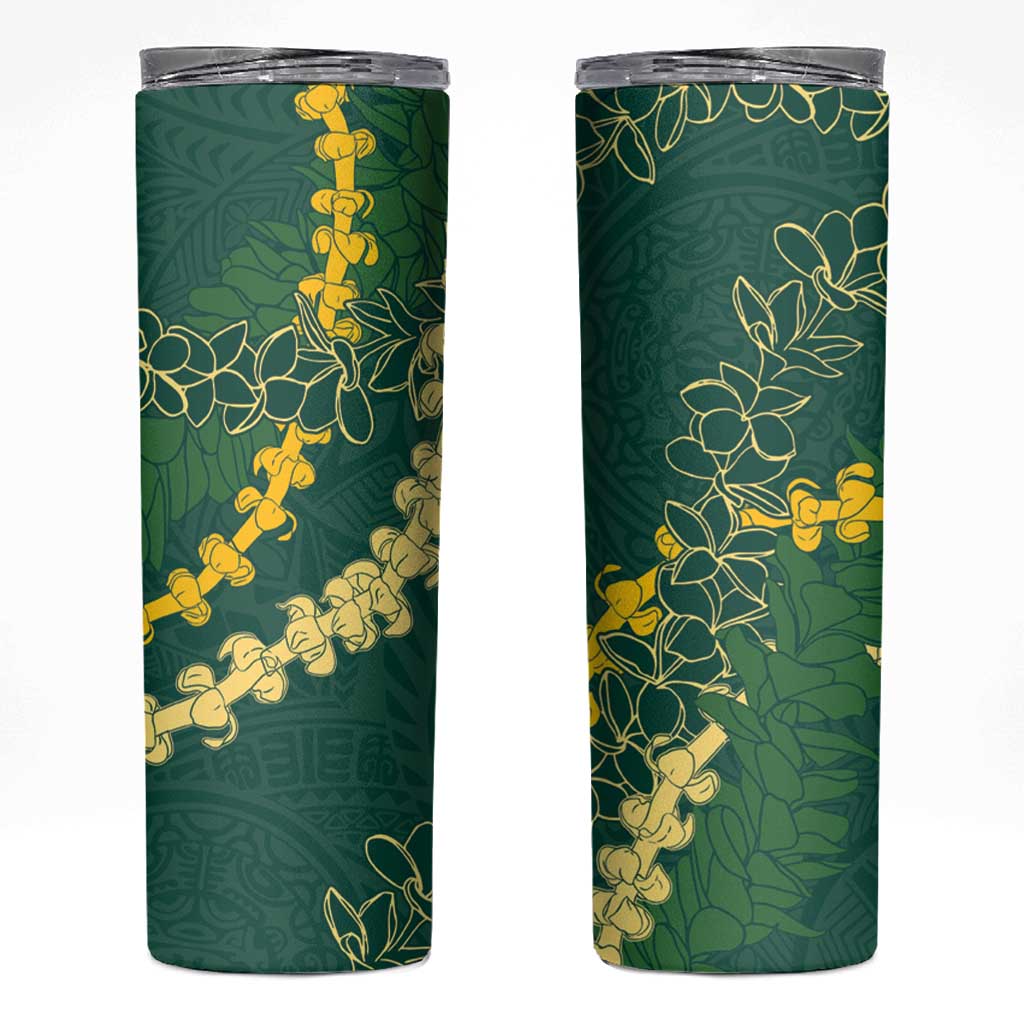 Hawaii Puakenikeni - Maile Lei Skinny Tumbler Sage Green