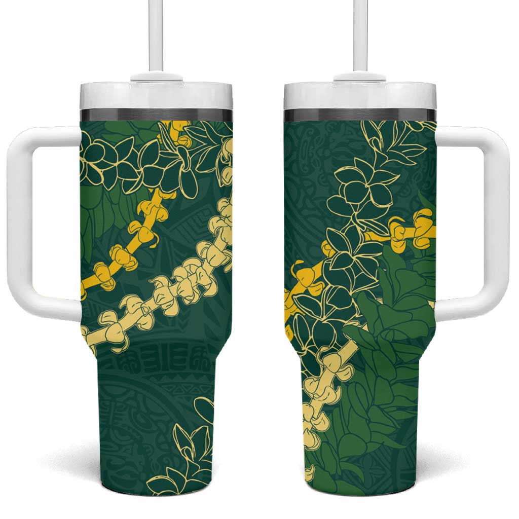 Hawaii Puakenikeni - Maile Lei Tumbler With Handle Sage Green