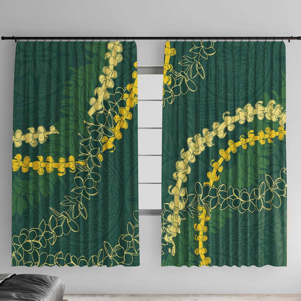 Hawaii Puakenikeni - Maile Lei Window Curtain Sage Green