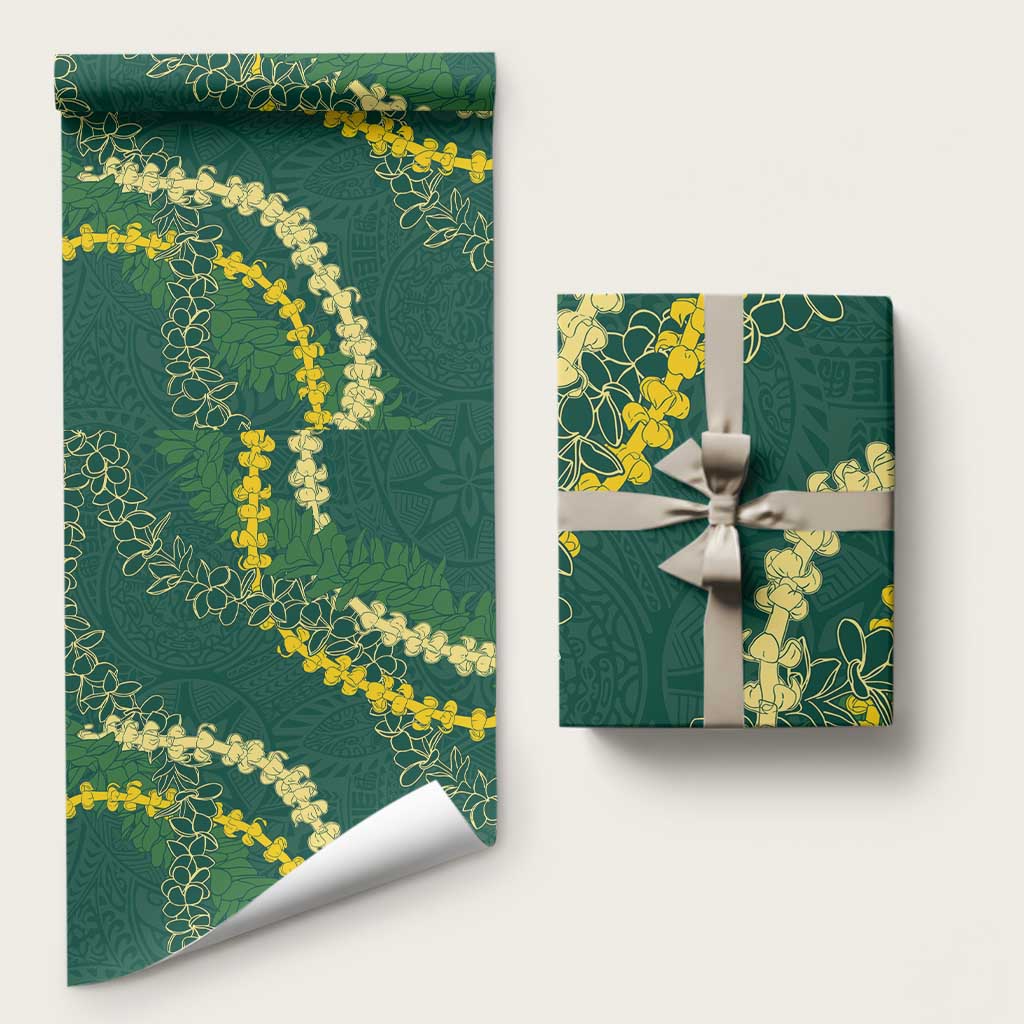 Hawaii Puakenikeni - Maile Lei Wrapping Paper Sage Green
