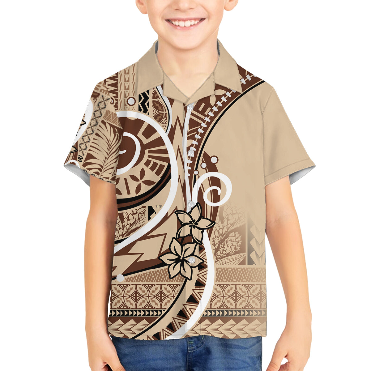 Samoa Siapo Classic Motif Family Matching Puletasi and Hawaiian Shirt Manuia le tuto’atasi o Samoa Independence