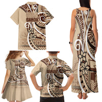 Samoa Siapo Classic Motif Family Matching Tank Maxi Dress and Hawaiian Shirt Manuia le tuto’atasi o Samoa Independence