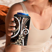 Samoa Siapo Classic Motif 4 in 1 Can Cooler Tumbler Manuia le tutoatasi o Samoa Independence Black Style