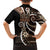 Samoa Siapo Classic Motif Family Matching Summer Maxi Dress and Hawaiian Shirt Manuia le tuto’atasi o Samoa Independence Black Style