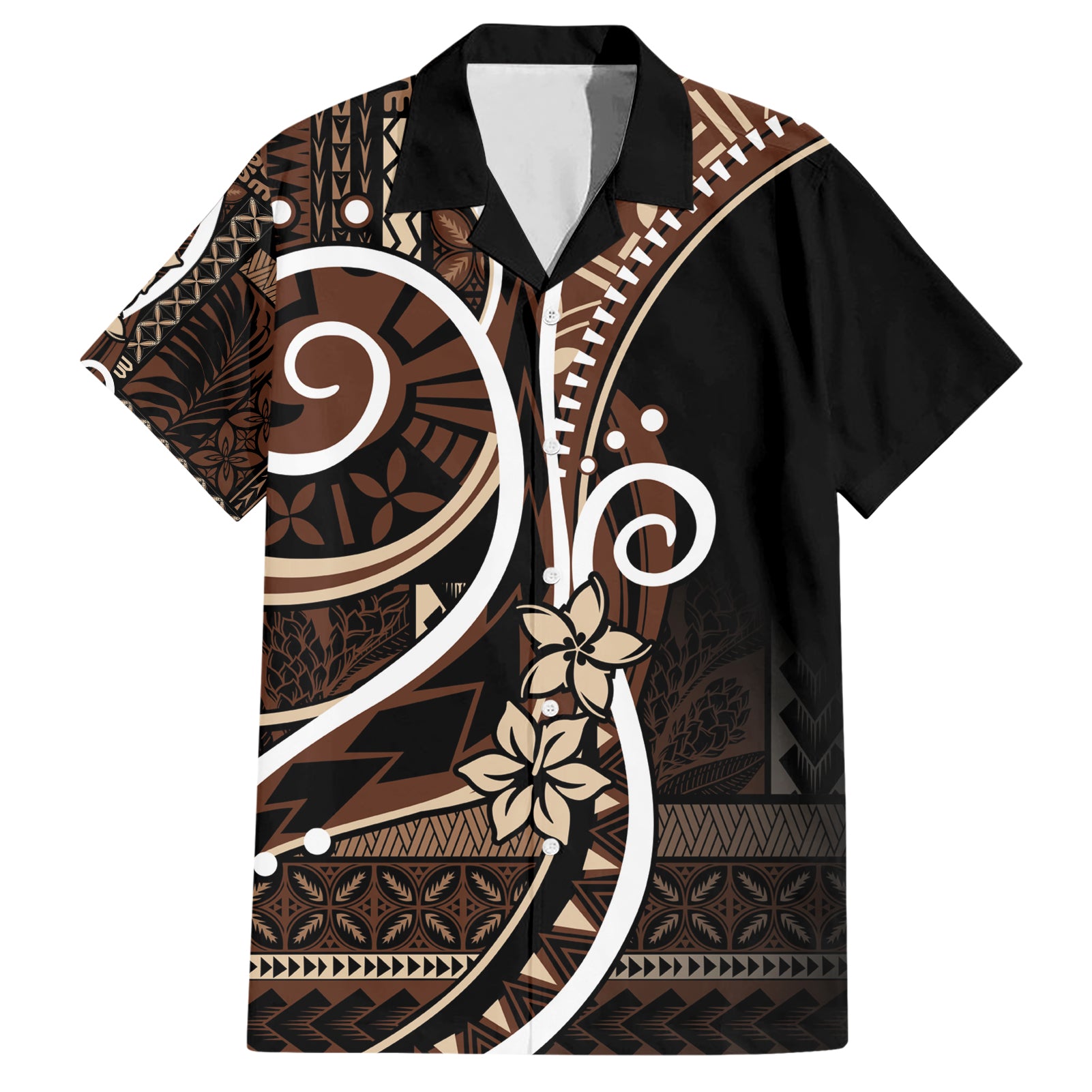 Samoa Siapo Classic Motif Hawaiian Shirt Manuia le tuto’atasi o Samoa Independence Black Style