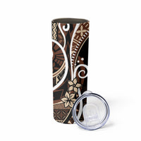 Samoa Siapo Classic Motif Skinny Tumbler Manuia le tutoatasi o Samoa Independence Black Style