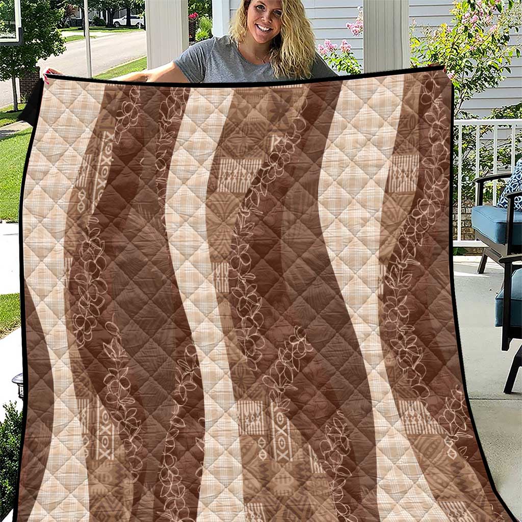 Polynesian Tribal Pattern Patchwork Picturesque Quilt Mocha LT7 Mocha - Polynesian Pride