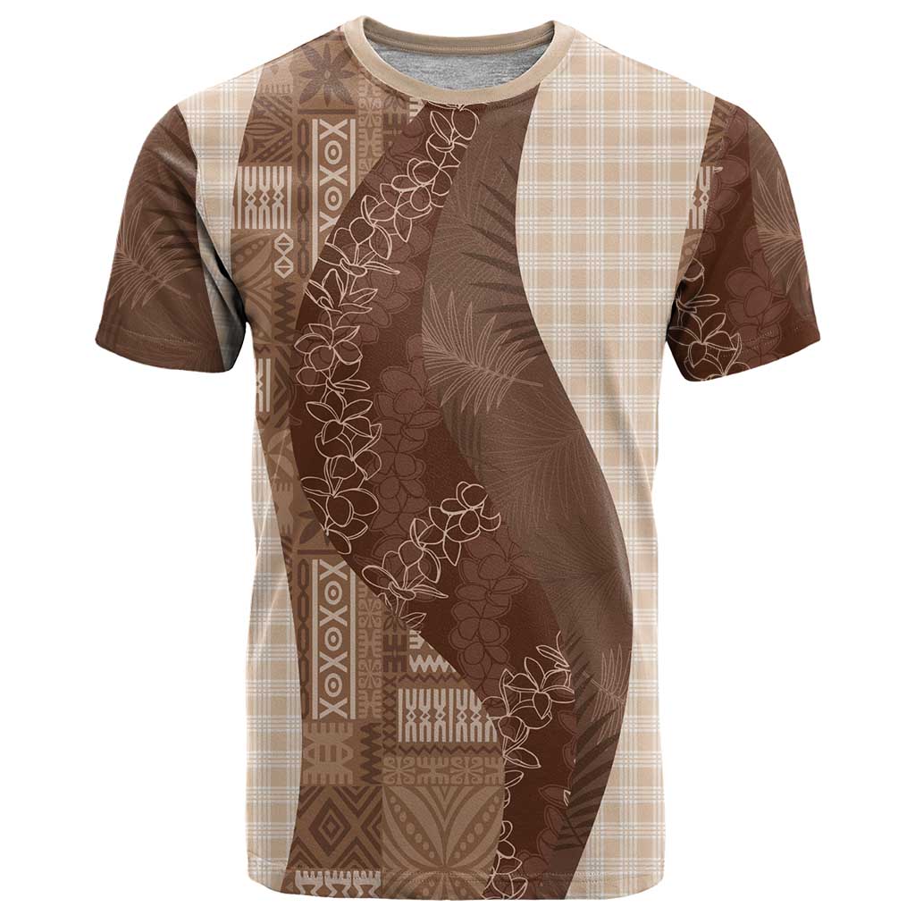 Polynesian Tribal Pattern Patchwork Picturesque T Shirt Mocha