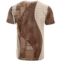 Polynesian Tribal Pattern Patchwork Picturesque T Shirt Mocha