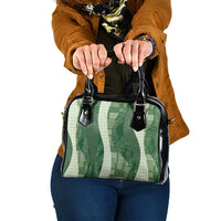 Polynesian Tribal Pattern Patchwork Picturesque Shoulder Handbag Sage Green