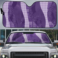 Polynesian Tribal Pattern Patchwork Picturesque Auto Sun Shade Deep Violet