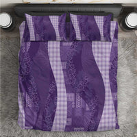 Polynesian Tribal Pattern Patchwork Picturesque Bedding Set Deep Violet