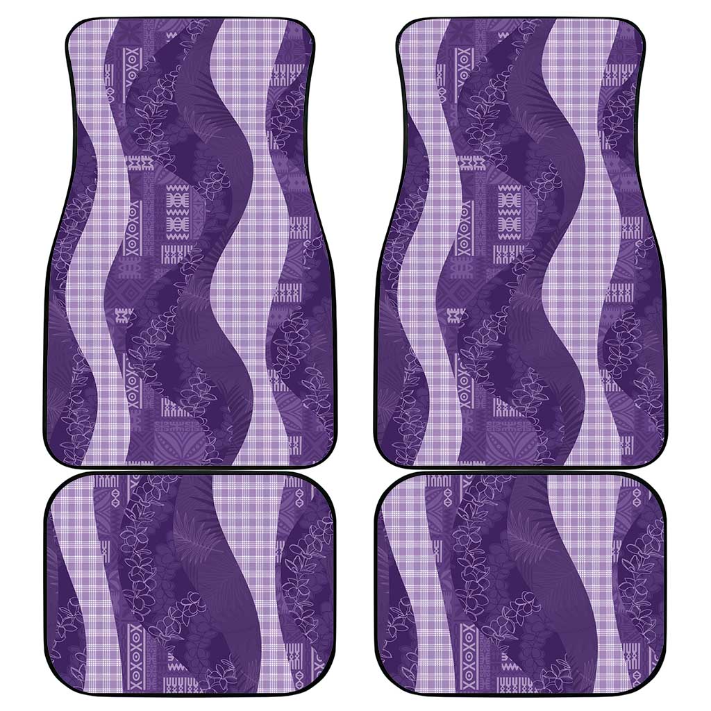 Polynesian Tribal Pattern Patchwork Picturesque Car Mats Deep Violet