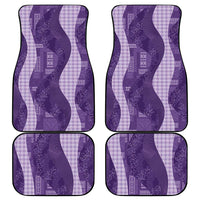 Polynesian Tribal Pattern Patchwork Picturesque Car Mats Deep Violet