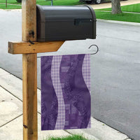 Polynesian Tribal Pattern Patchwork Picturesque Garden Flag Deep Violet
