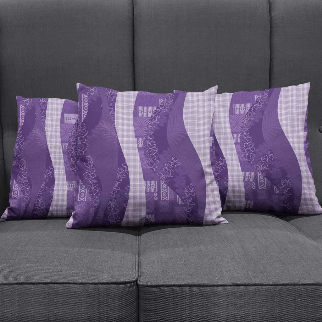 Polynesian Tribal Pattern Patchwork Picturesque Pillow Cover Deep Violet