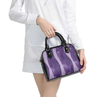 Polynesian Tribal Pattern Patchwork Picturesque Shoulder Handbag Deep Violet