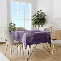 Polynesian Tribal Pattern Patchwork Picturesque Tablecloth Deep Violet