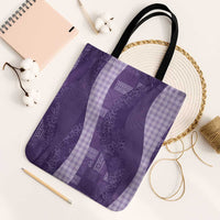 Polynesian Tribal Pattern Patchwork Picturesque Tote Bag Deep Violet