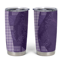 Polynesian Tribal Pattern Patchwork Picturesque Tumbler Cup Deep Violet