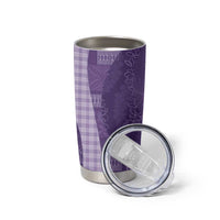 Polynesian Tribal Pattern Patchwork Picturesque Tumbler Cup Deep Violet