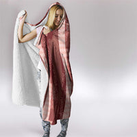 Polynesian Tribal Pattern Patchwork Picturesque Hooded Blanket Crimson