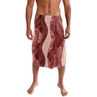 Polynesian Tribal Pattern Patchwork Picturesque Lavalava Crimson
