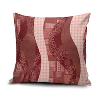 Polynesian Tribal Pattern Patchwork Picturesque Pillow Cover Crimson