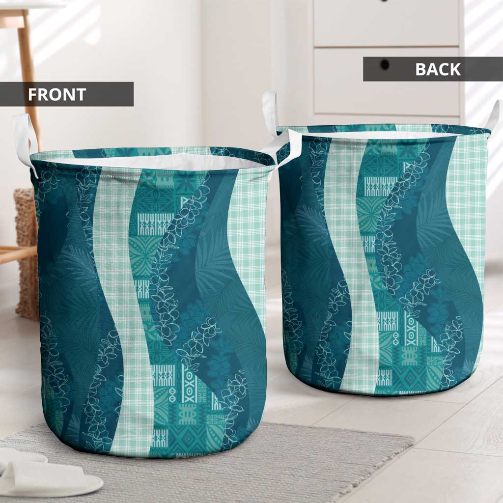 Polynesian Tribal Pattern Patchwork Picturesque Laundry Basket Oceanic