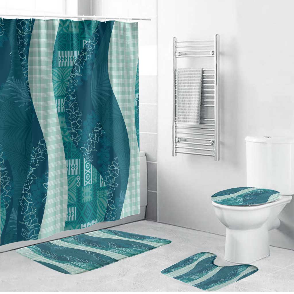 Polynesian Tribal Pattern Patchwork Picturesque Bathroom Set Oceanic