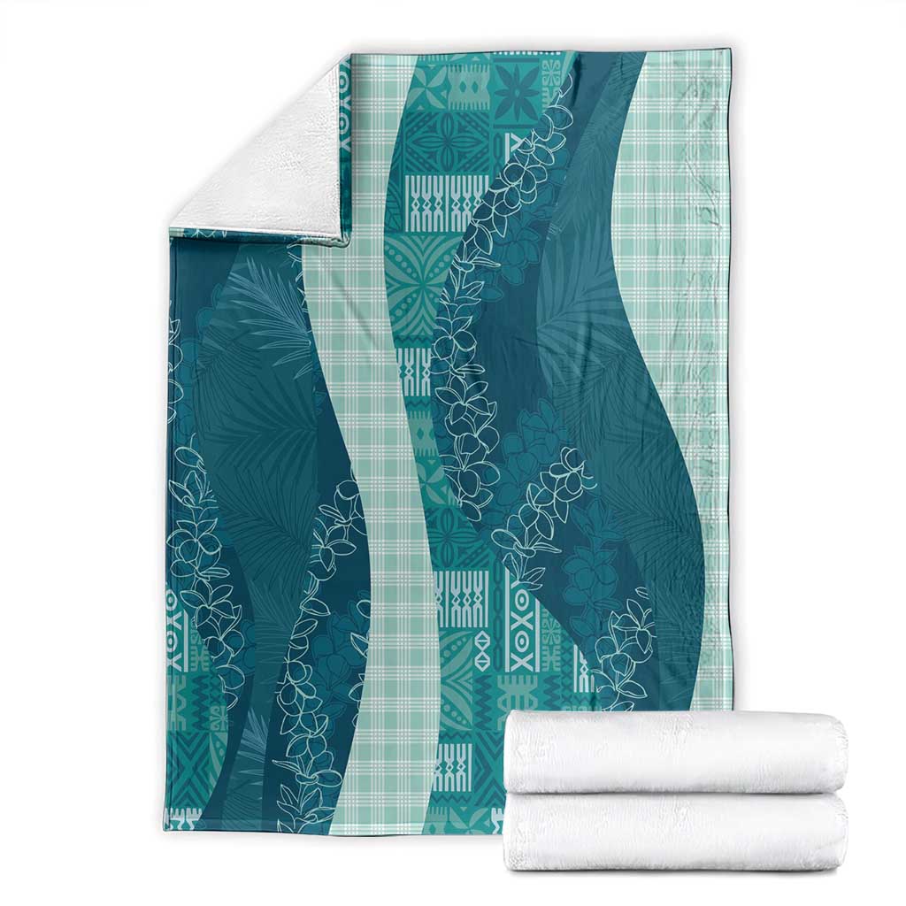 Polynesian Tribal Pattern Patchwork Picturesque Blanket Oceanic