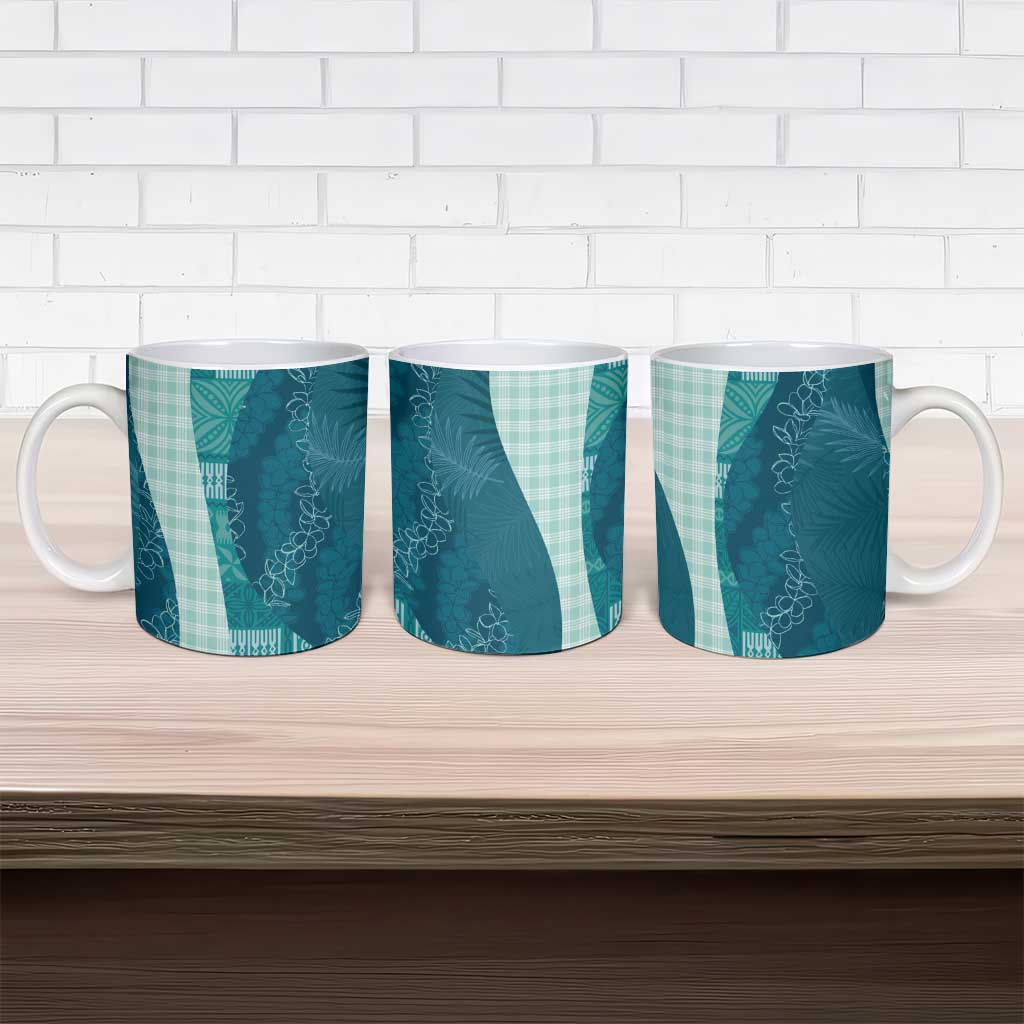 Polynesian Tribal Pattern Patchwork Picturesque Ceramic Mug Oceanic