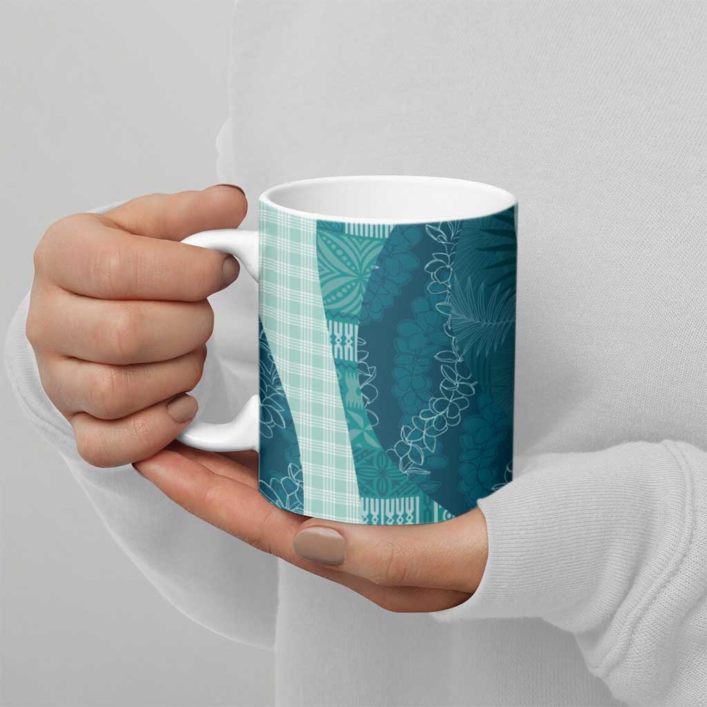 Polynesian Tribal Pattern Patchwork Picturesque Ceramic Mug Oceanic
