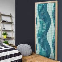 Polynesian Tribal Pattern Patchwork Picturesque Door Cover Oceanic