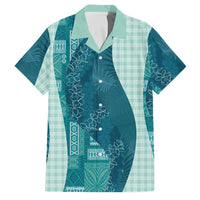 Polynesian Tribal Pattern Patchwork Picturesque Family Matching Off Shoulder Maxi Dress and Hawaiian Shirt Oceanic