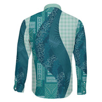 Polynesian Tribal Pattern Patchwork Picturesque Family Matching Off Shoulder Short Dress and Hawaiian Shirt Oceanic