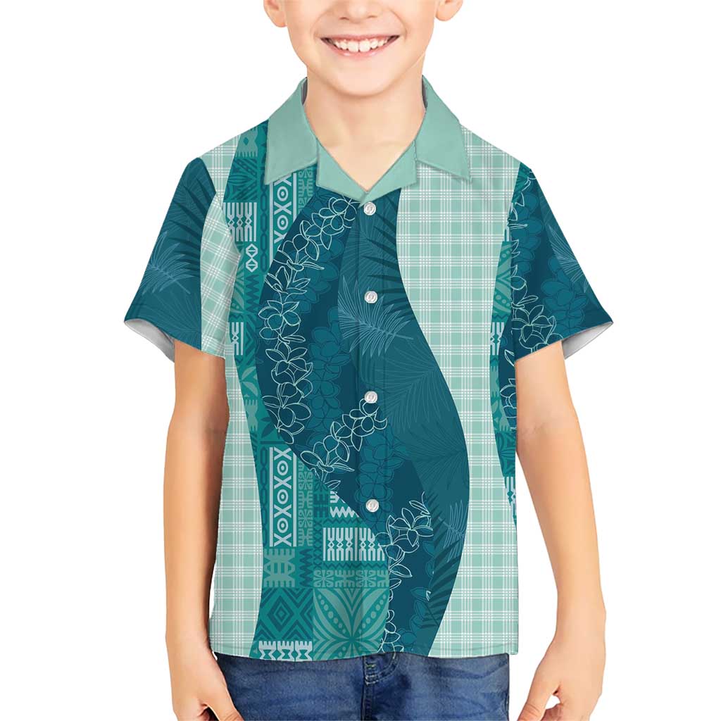 Polynesian Tribal Pattern Patchwork Picturesque Family Matching Puletasi and Hawaiian Shirt Oceanic