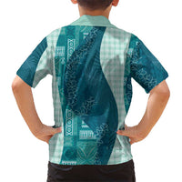 Polynesian Tribal Pattern Patchwork Picturesque Family Matching Summer Maxi Dress and Hawaiian Shirt Oceanic