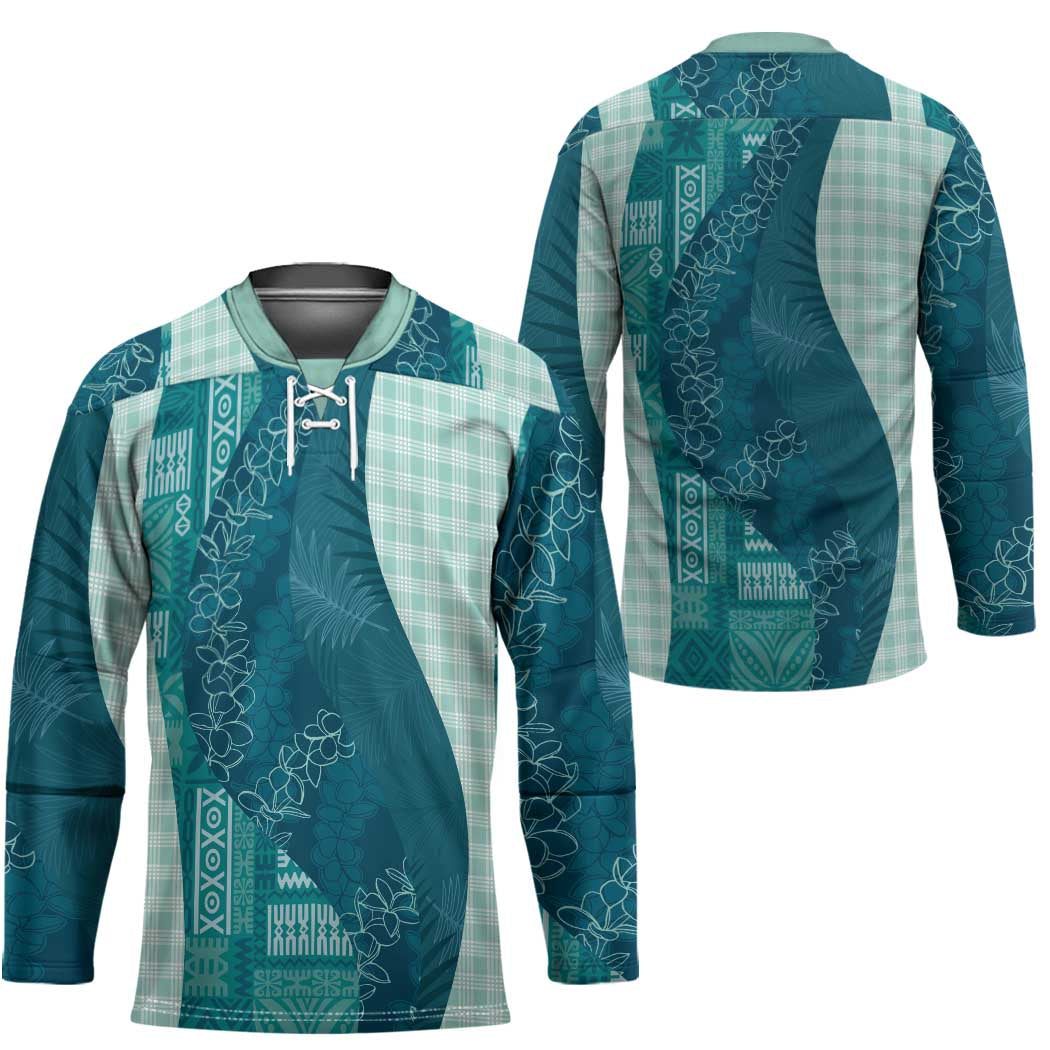 Polynesian Tribal Pattern Patchwork Picturesque Hockey Jersey Oceanic