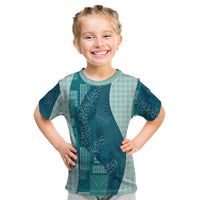 Polynesian Tribal Pattern Patchwork Picturesque Kid T Shirt Oceanic