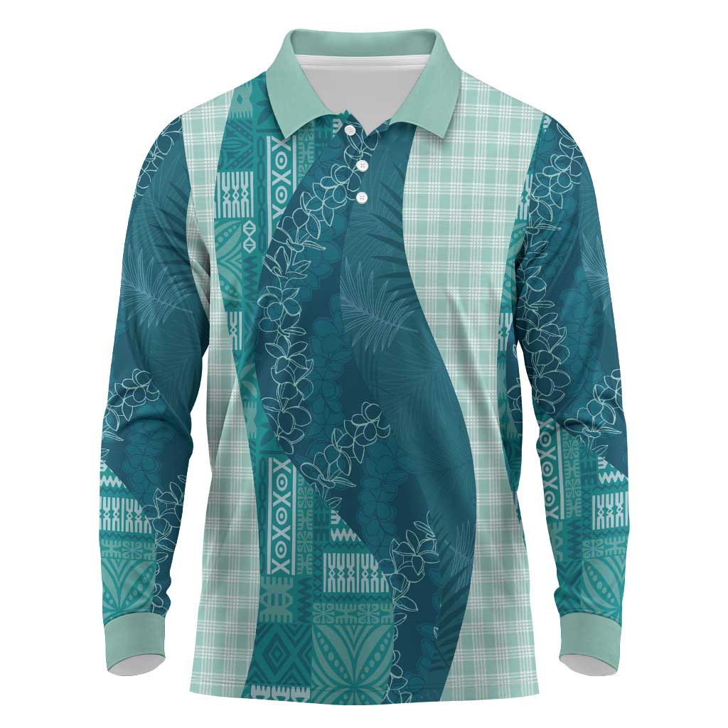 Polynesian Tribal Pattern Patchwork Picturesque Long Sleeve Polo Shirt Oceanic