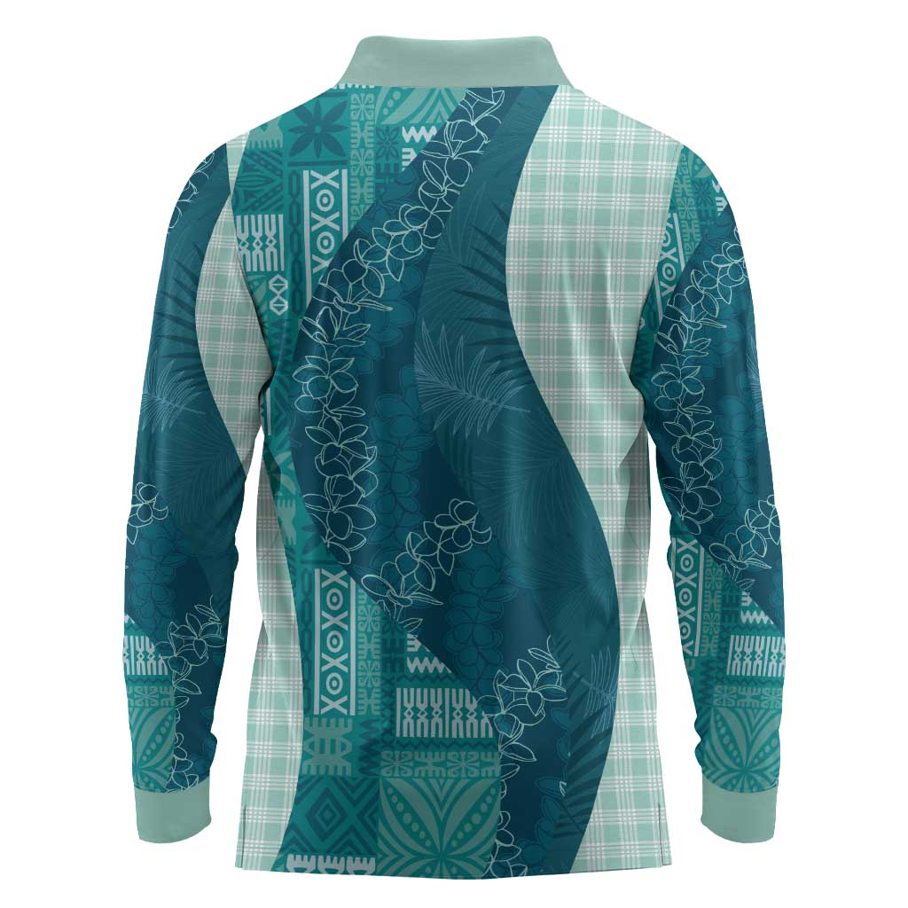 Polynesian Tribal Pattern Patchwork Picturesque Long Sleeve Polo Shirt Oceanic