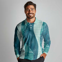 Polynesian Tribal Pattern Patchwork Picturesque Long Sleeve Polo Shirt Oceanic