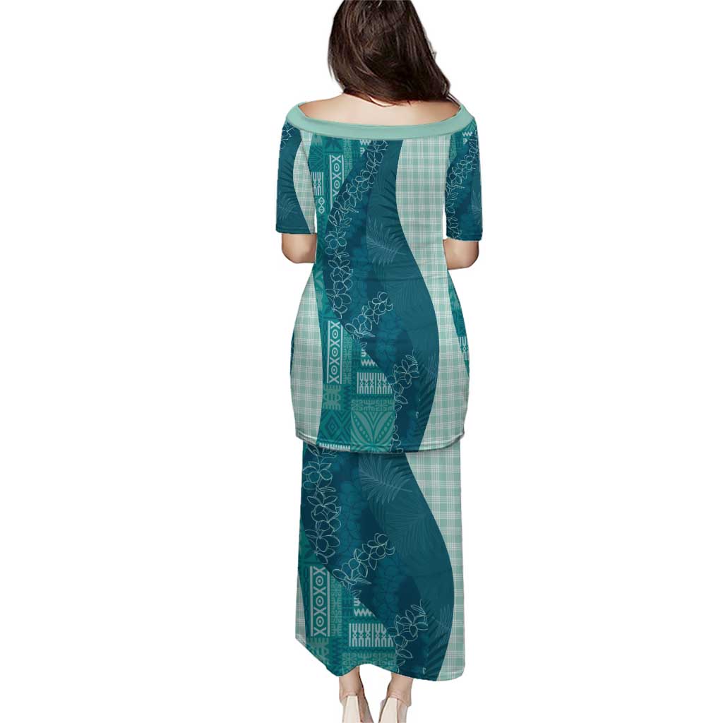 Polynesian Tribal Pattern Patchwork Picturesque Puletasi Oceanic