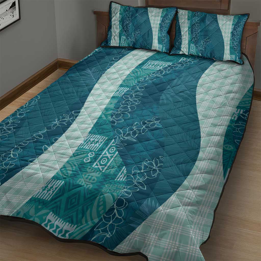 Polynesian Tribal Pattern Patchwork Picturesque Quilt Bed Set Oceanic